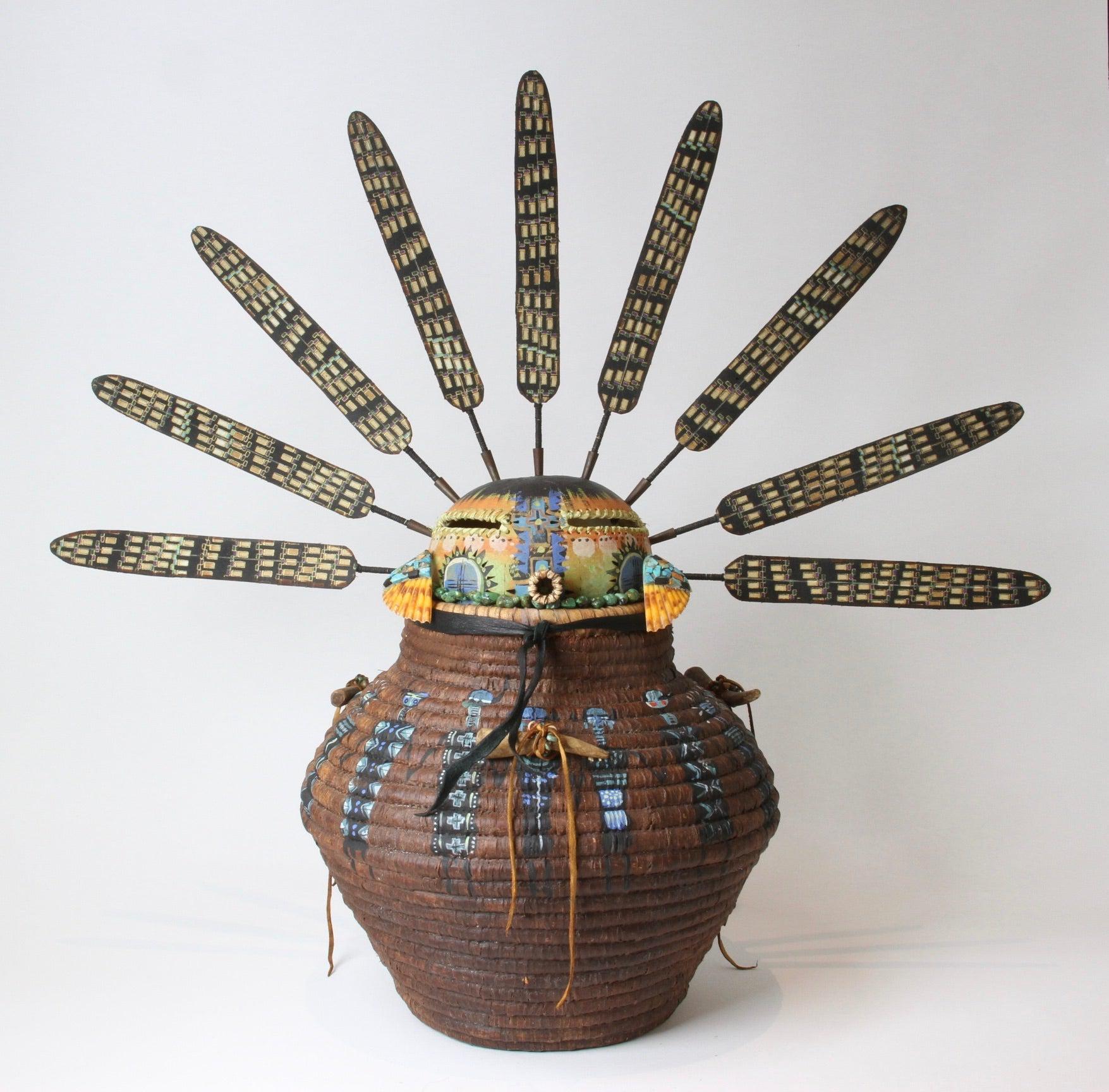 Basket Kachina #3-Gourd-Robert Rivera-Sorrel Sky Gallery