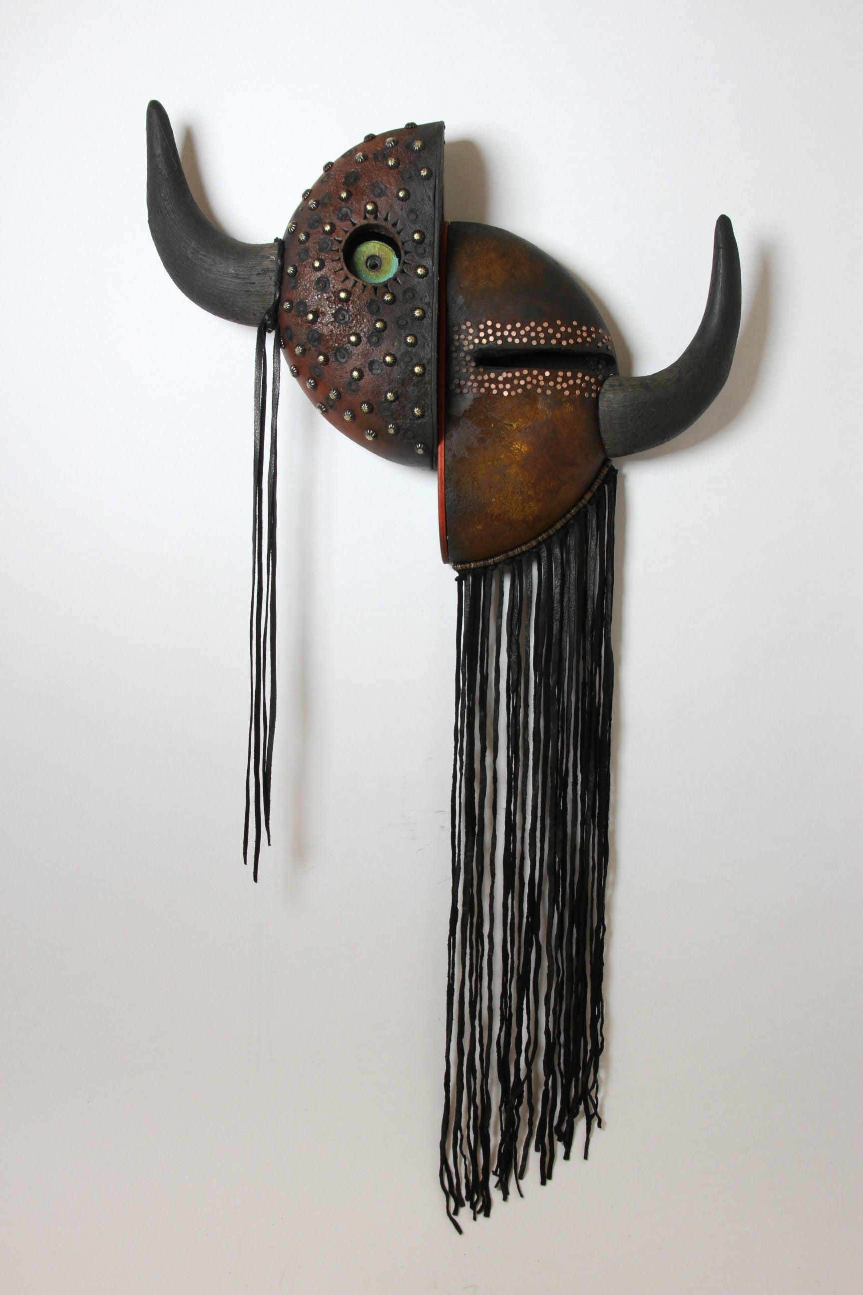 Contemporary Buffalo Mask-Gourd-Robert Rivera-Sorrel Sky Gallery