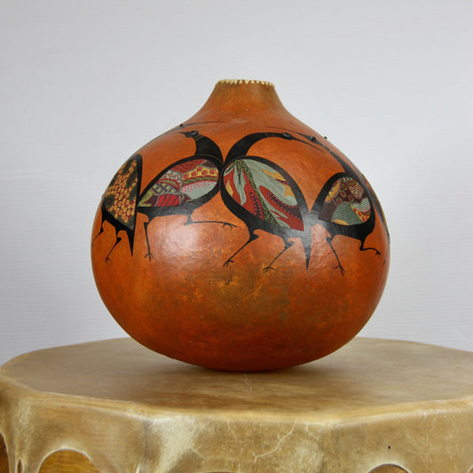 Crane Gourd Bowl-Gourd-Robert Rivera-Sorrel Sky Gallery