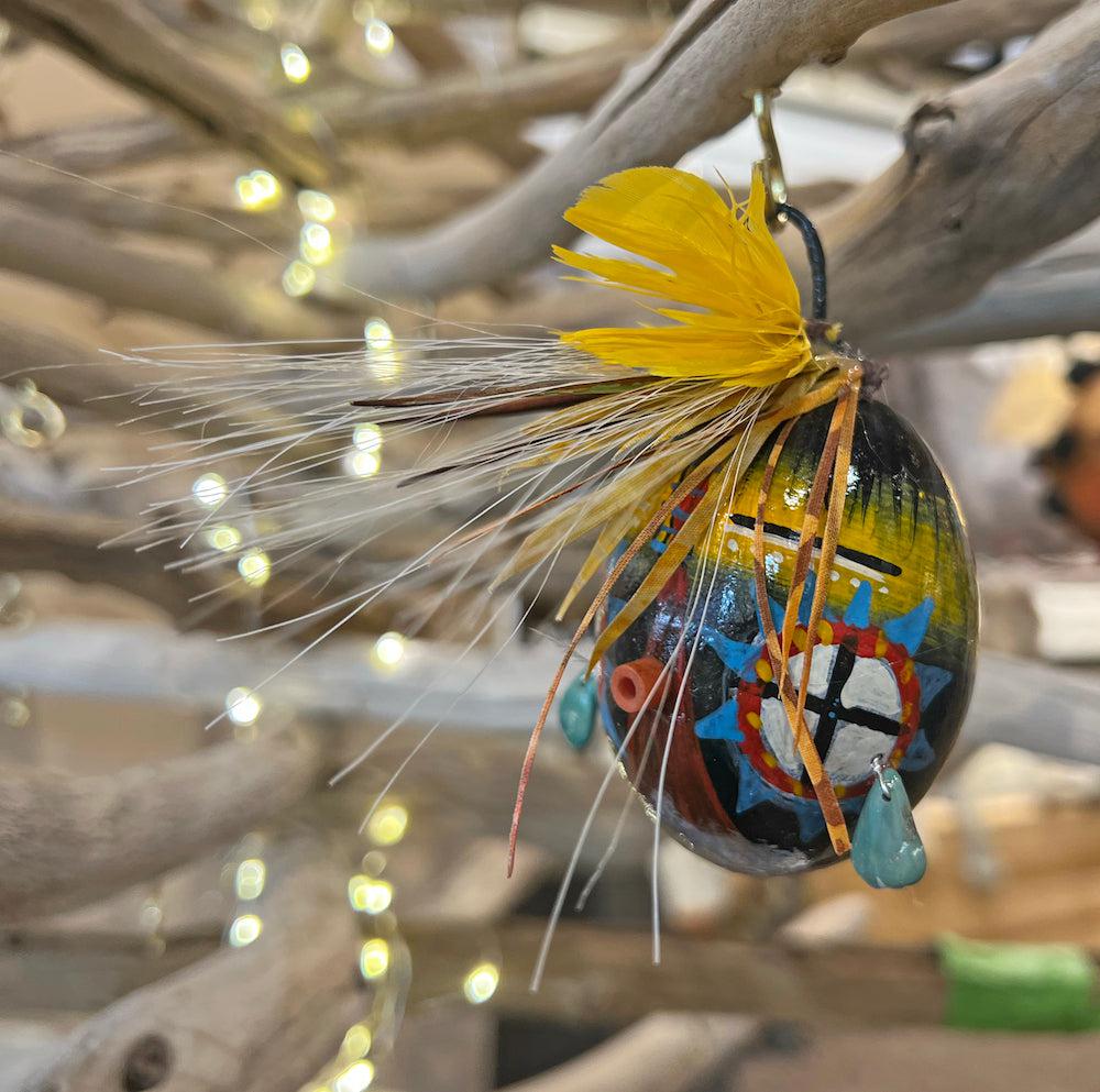 Kachina Face Ornament-Gourd-Robert Rivera-Sorrel Sky Gallery