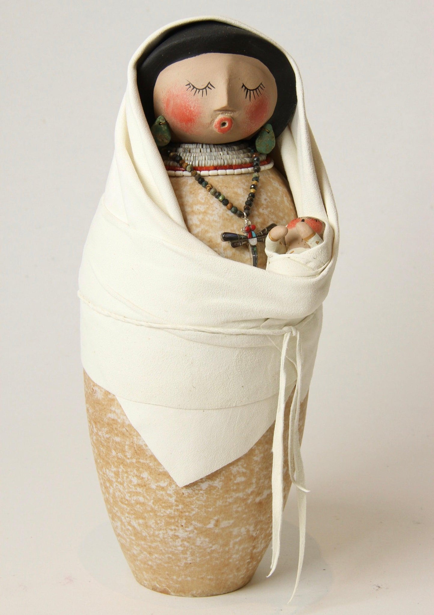 Mother and Child in White-Gourd-Robert Rivera-Sorrel Sky Gallery
