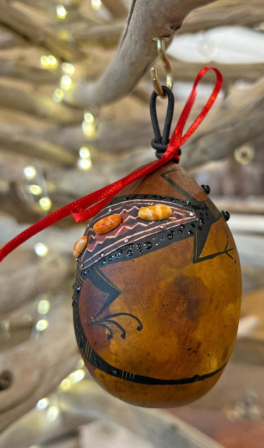 Oval Lizard Ornament-Gourd-Robert Rivera-Sorrel Sky Gallery
