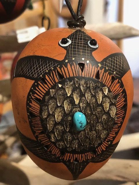 Turtle Ornament with Snake Skin-Robert Rivera-Sorrel Sky Gallery