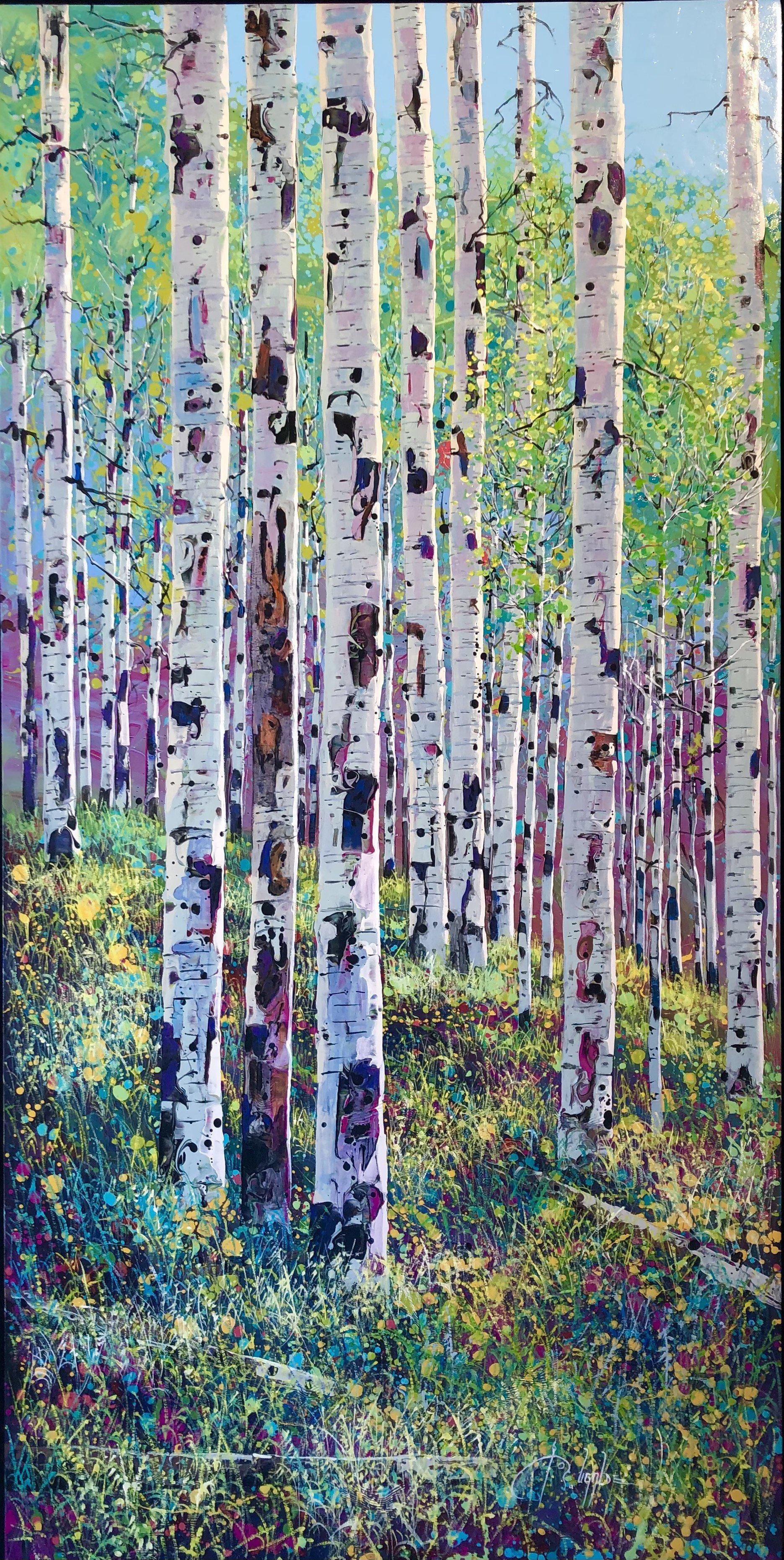 Spring Forest II-Painting-Roberto Ugalde-Sorrel Sky Gallery