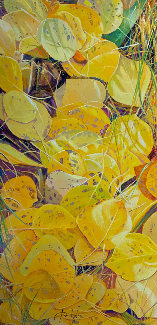 Untitled II - Leaves-Painting-Roberto Ugalde-Sorrel Sky Gallery