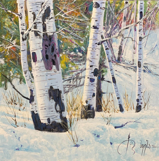 Winter Aspen-Painting-Roberto Ugalde-Sorrel Sky Gallery