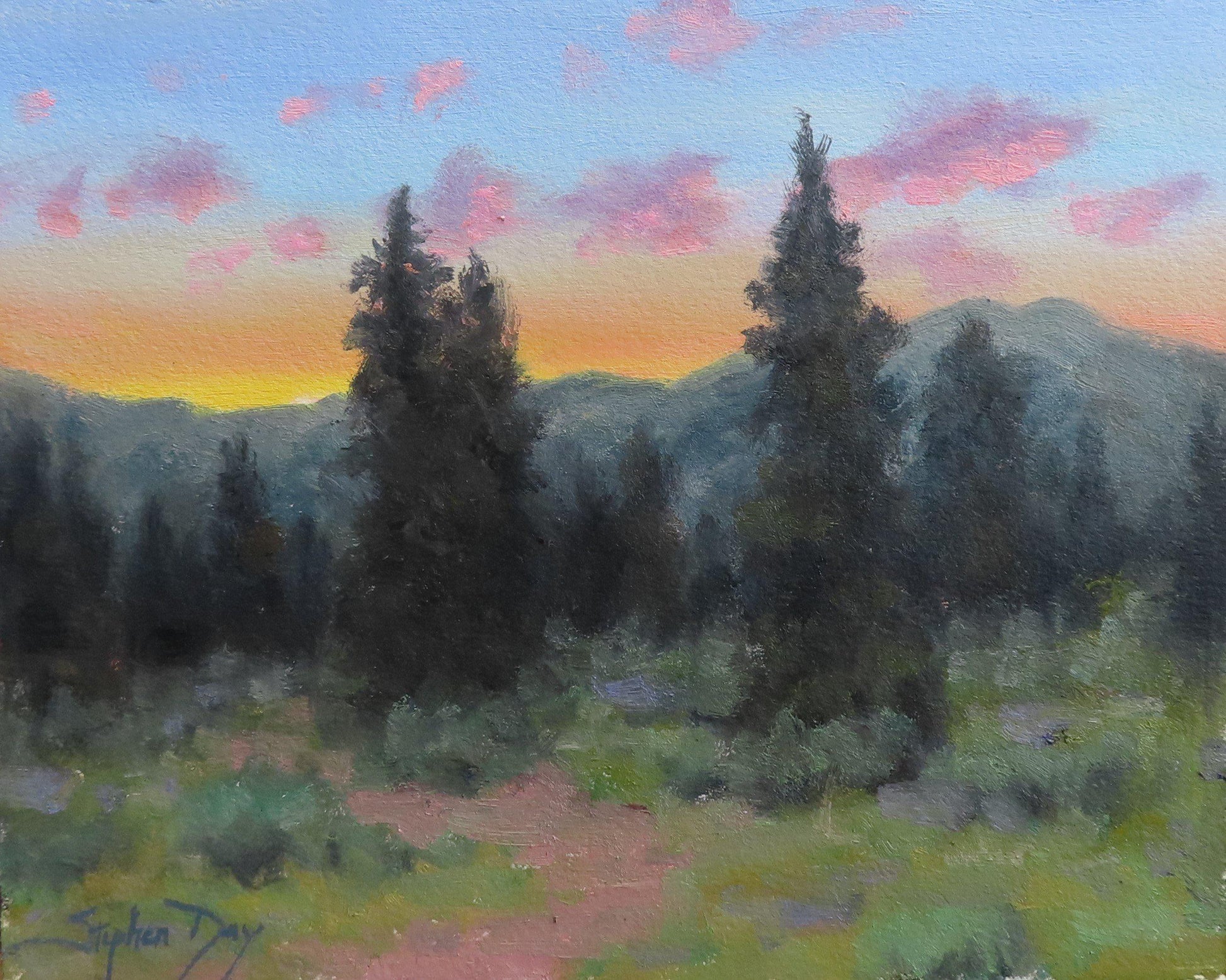 Sunset in the Mountains-Painting-Stephen Day-Sorrel Sky Gallery