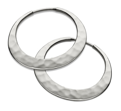 Sterling Silver Eclipse Hoop Earrings