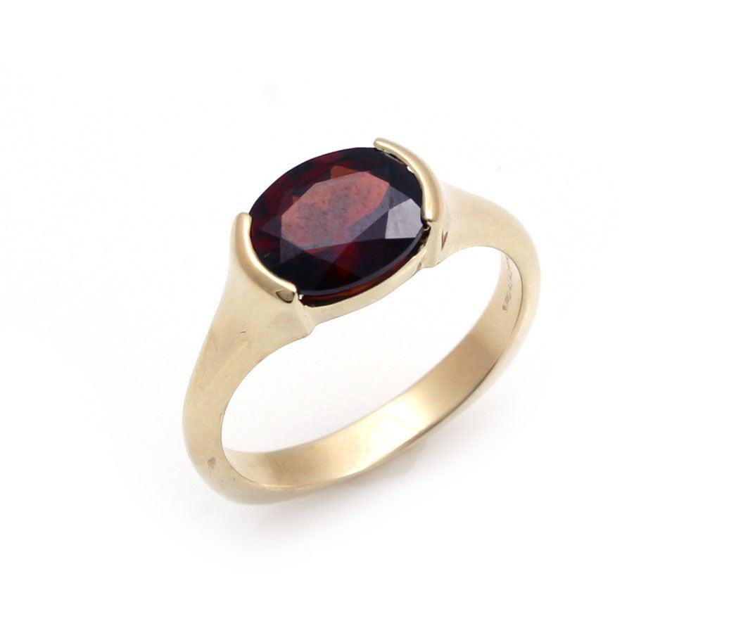 Red Garnet Comet Ring-jewelry-Toby Pomeroy-Sorrel Sky Gallery