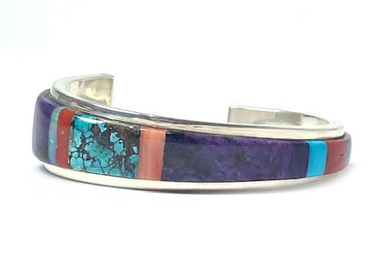 Sugilite, Turquoise, Coral, & Opal Cuff-Jewelry-Victor Gabriel-Sorrel Sky Gallery