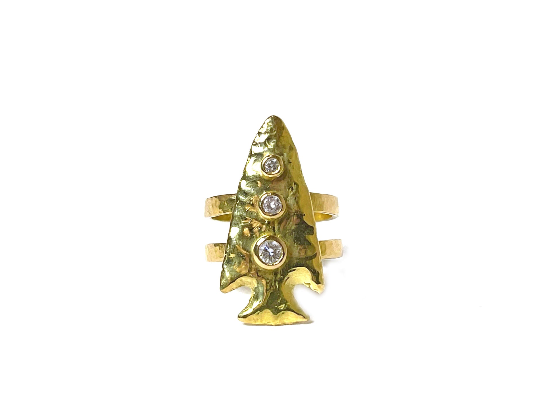 18K Gold Diamond Arrowhead Ring-Jewelry-Victoria Adams-Sorrel Sky Gallery