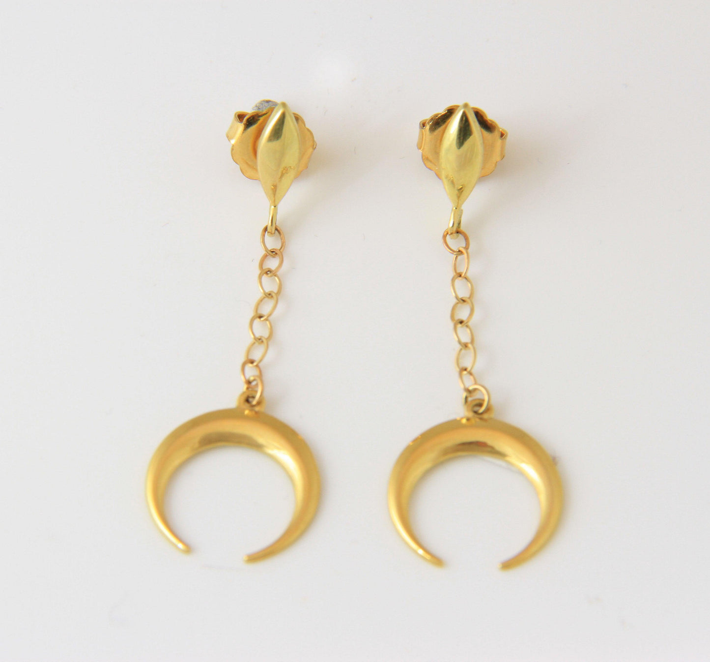 New Moon and Marquis Earrings-Jewelry-Victoria Adams-Sorrel Sky Gallery