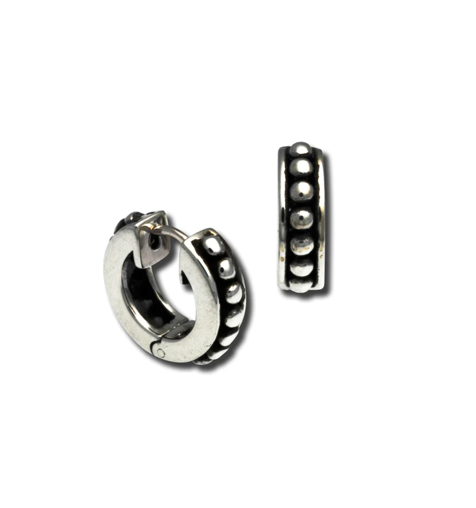 Bead Line Snap Hoop Earrings-Jewelry-Zina Sterling-Sorrel Sky Gallery
