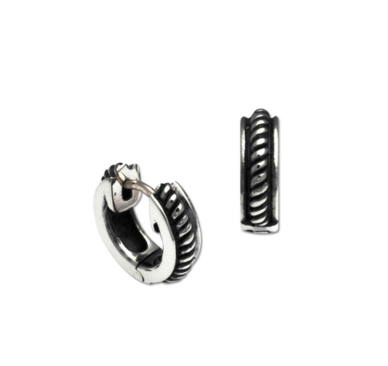Small Twist Wire Snap Hoop Earrings-Jewelry-Zina Sterling-Sorrel Sky Gallery