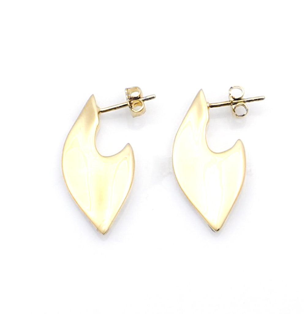 Gold Leaf Slice Earrings-jewelry-Zina Sterling-Sorrel Sky Gallery