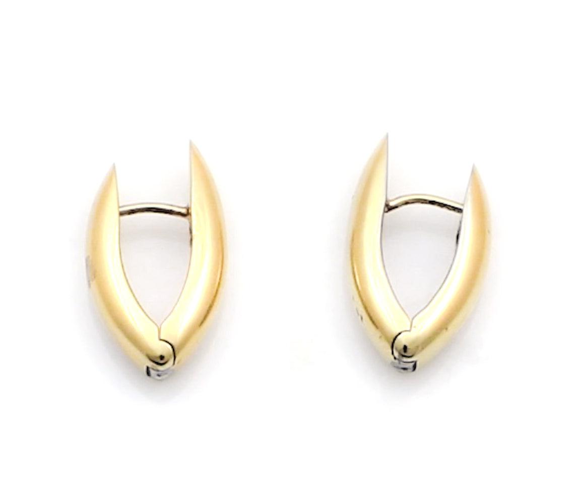Gold V Snap Hoop Earrings-jewelry-Zina Sterling-Sorrel Sky Gallery