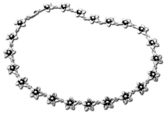 Hibiscus Flower Link Necklace-jewelry-Zina Sterling-Sorrel Sky Gallery