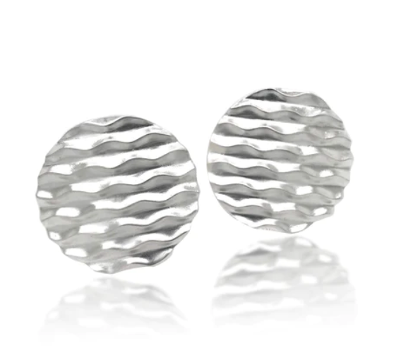 Round Desert Wave Clip On Earrings-jewelry-Zina Sterling-Sorrel Sky Gallery