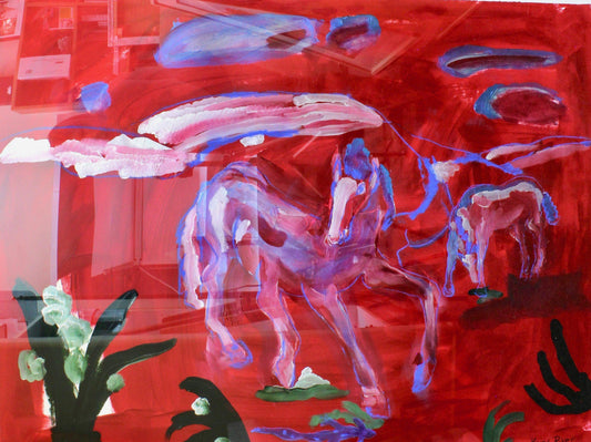 Aline Randle-Sorrel Sky Gallery-Painting-Red Horses