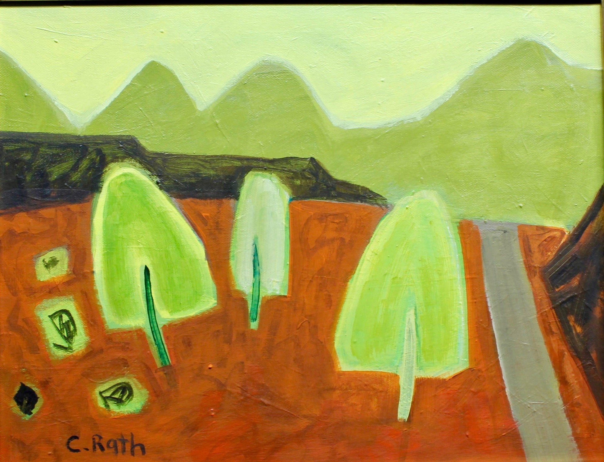 Aline Randle-Sorrel Sky Gallery-Painting-Road to Black Mesa