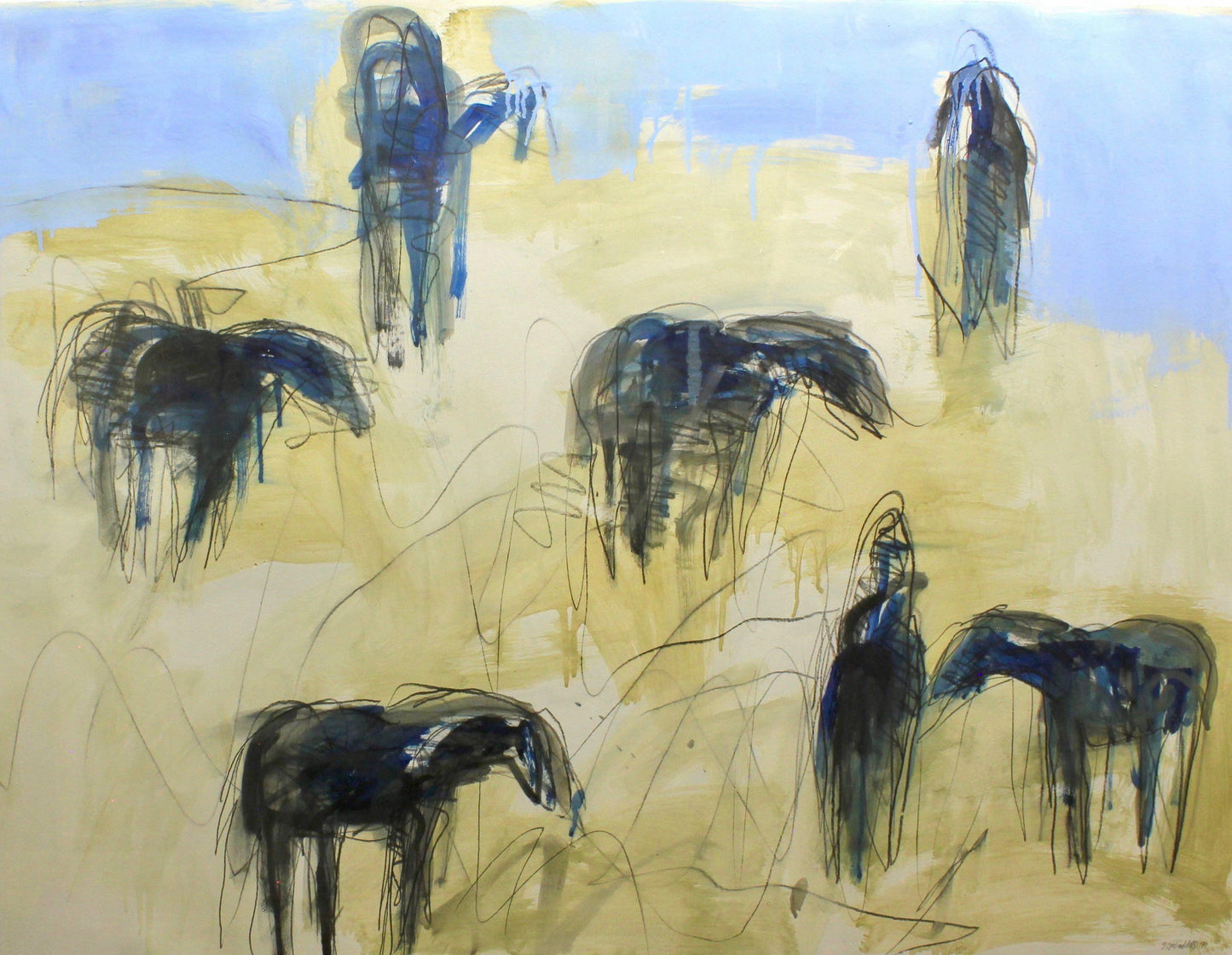 Aline Randle-Sorrel Sky Gallery-Painting-Two Dot Horses #12