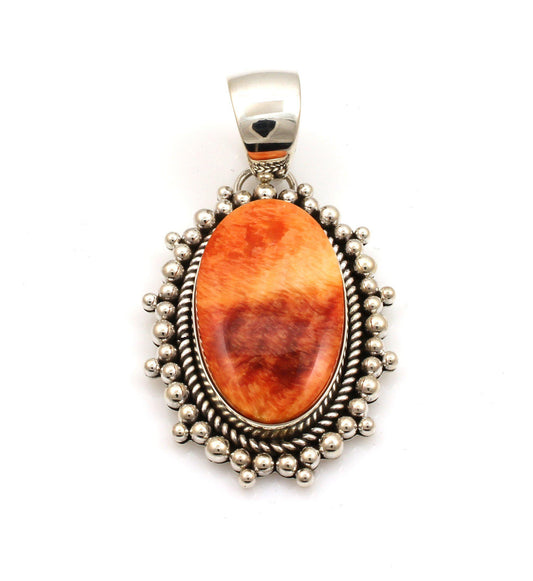 Orange Spiny Oyster Pendant-Jewelry-Artie Yellowhorse-Sorrel Sky Gallery