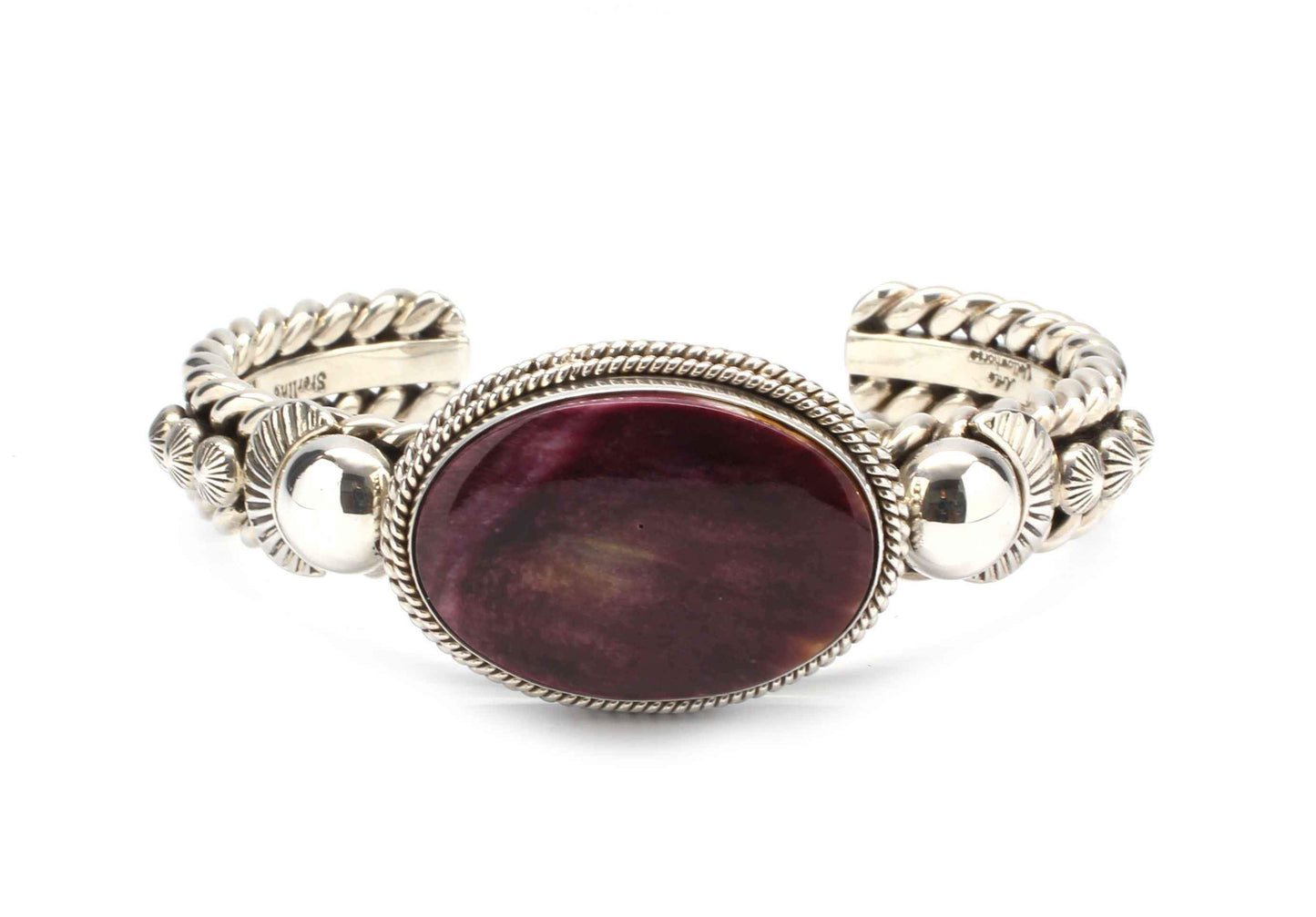 Artie Yellowhorse-Purple Spiny Oyster Cuff Bracelet-Sorrel Sky Gallery-Jewelry