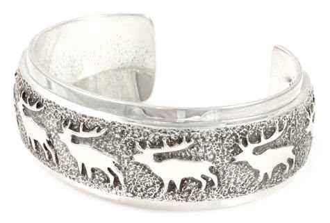 Ben Nighthorse-All Metal Elk Cuff Bracelet-Sorrel Sky Gallery-Jewelry
