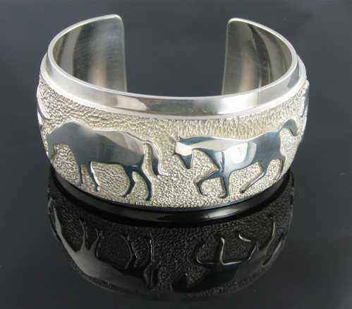 Ben Nighthorse-Born Free Horses Bracelet-Sorrel Sky Gallery-Jewelry
