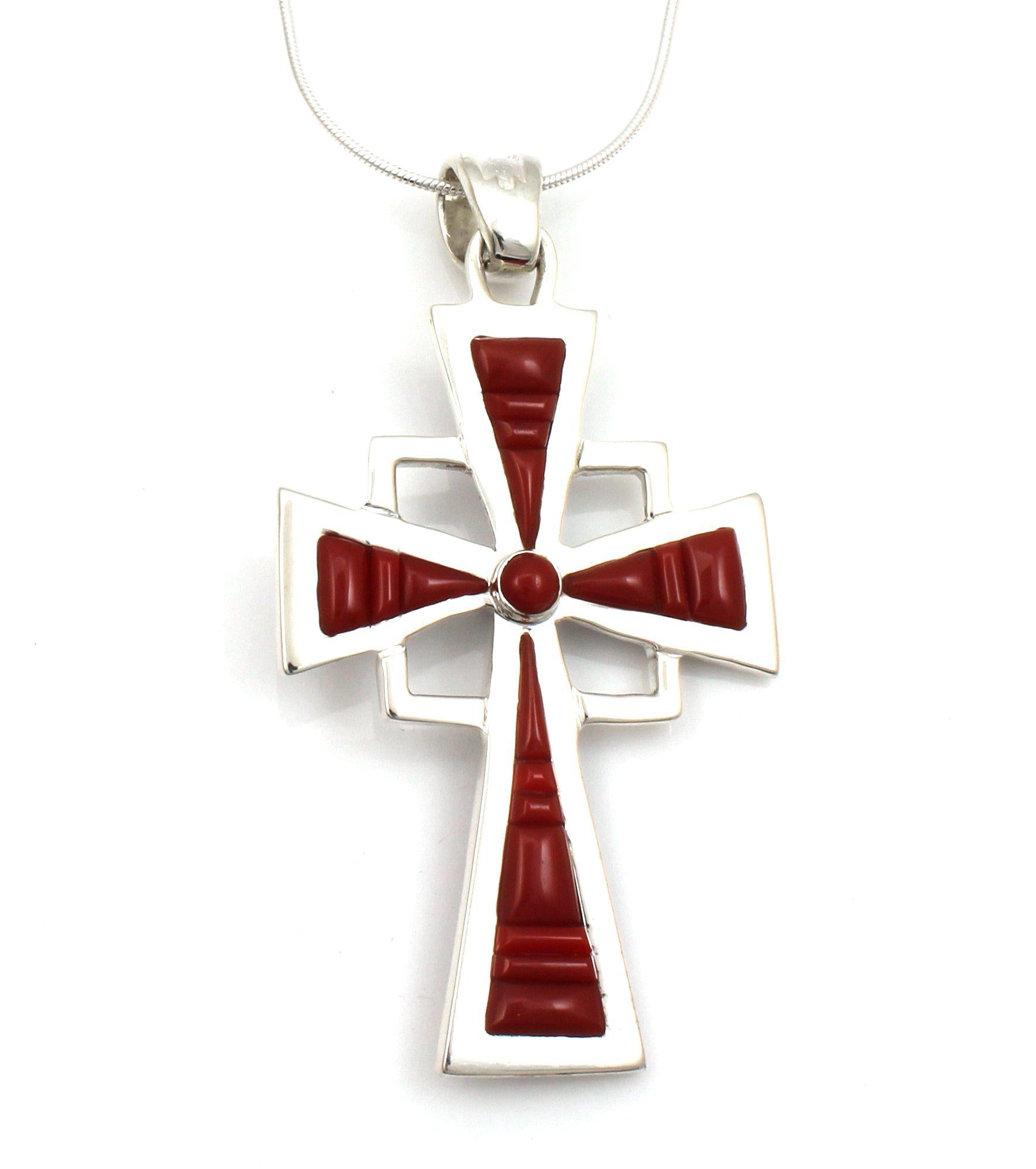Double Triangle Square Cross Pendant-Jewelry-Ben Nighthorse-Sorrel Sky Gallery
