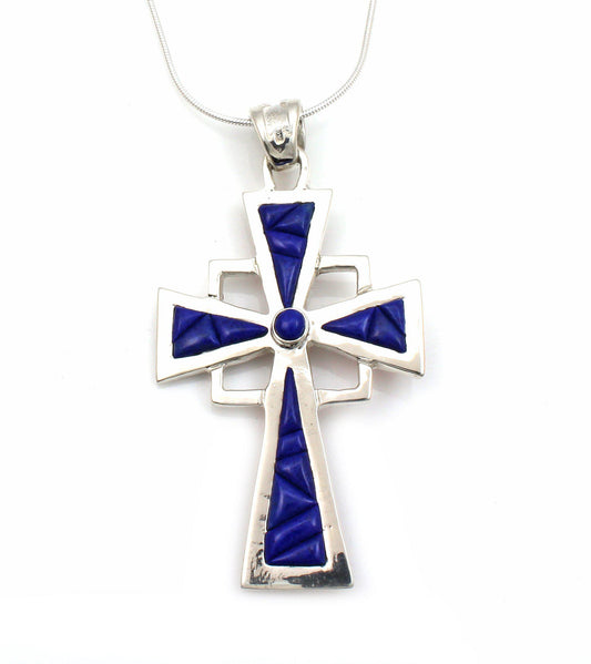 Double Triangle Square Cross Pendant-Jewelry-Ben Nighthorse-Sorrel Sky Gallery