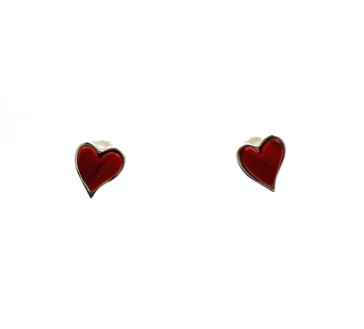 Heart Post Earrings-Jewelry-Ben Nighthorse-Sorrel Sky Gallery