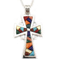 Long Triangle Rock Art Rock Art Cross Pendant-Jewelry-Ben Nighthorse-Sorrel Sky Gallery