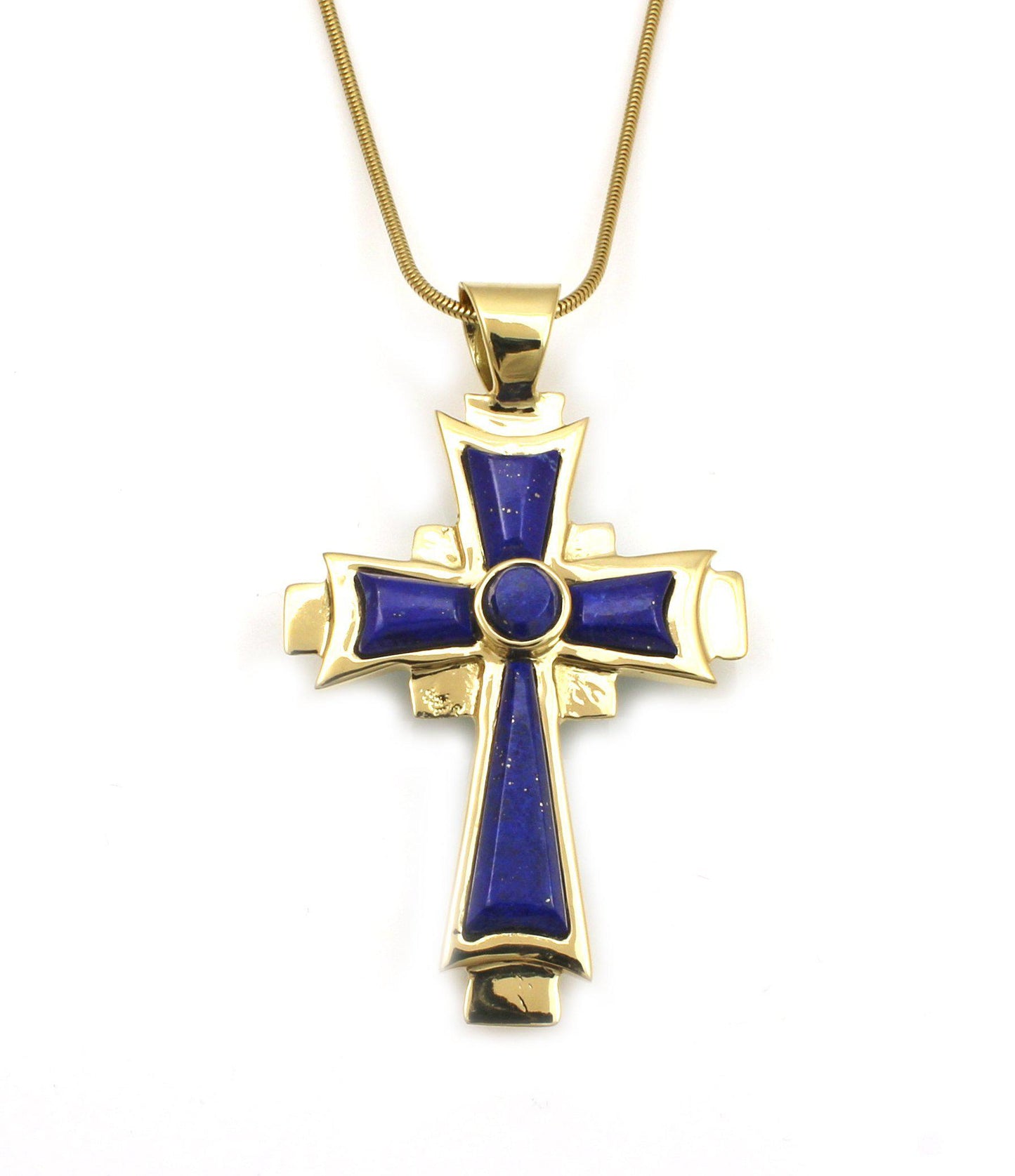 Reversible Gold Coptic Cross Pendant-Jewelry-Ben Nighthorse-Sorrel Sky Gallery