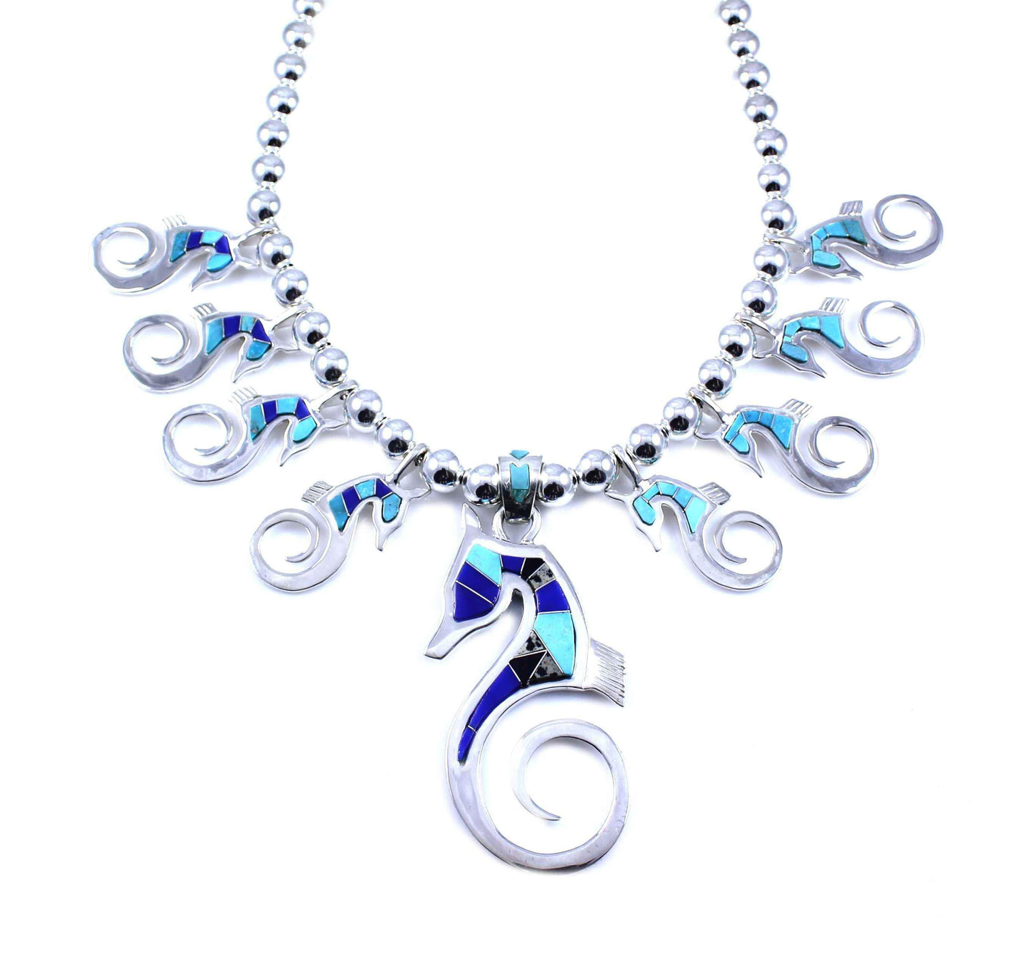 Ben Nighthorse-Sea Ponies Necklace-Sorrel Sky Gallery-Jewelry