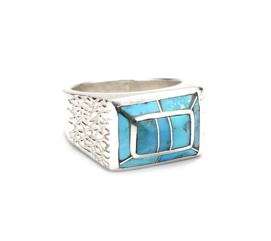 Ben Nighthorse-Small Double Rectangle Ring-Sorrel Sky Gallery-Jewelry