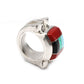 Ben Nighthorse-Square Top Inlay Double Horse Nails Ring-Sorrel Sky Gallery-Jewelry