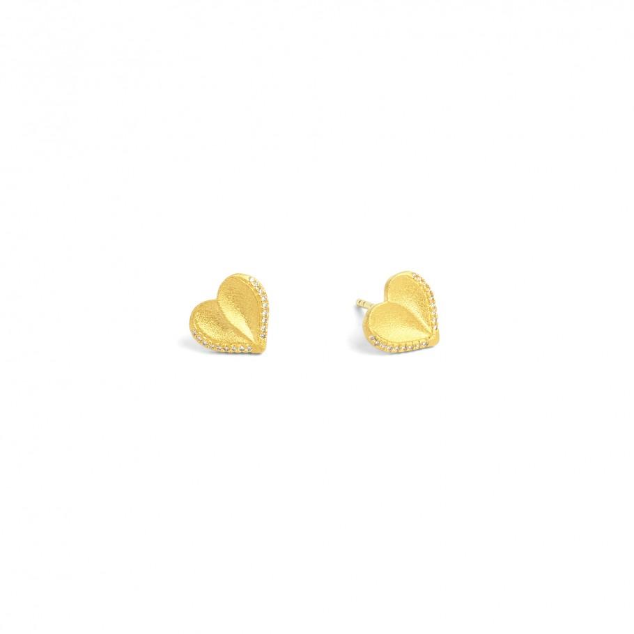 Gold-Plated Corasini Stud Earrings-Jewelry-Bernd Wolf