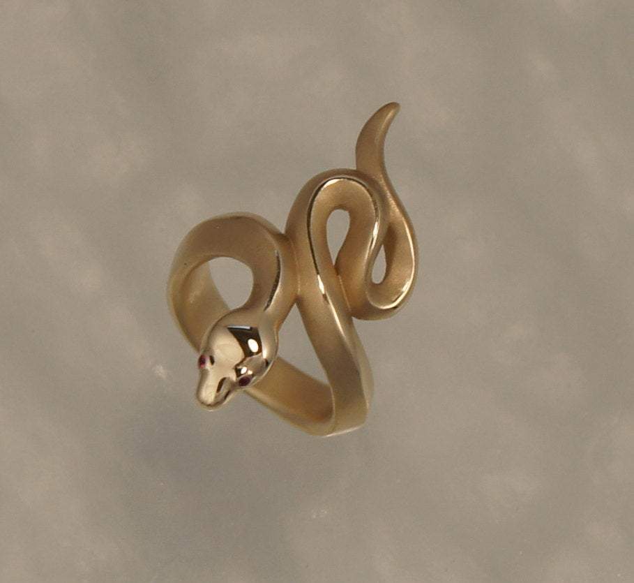 Boa Snake Ring. Coiled snake ring. Bronze Snake Ring. Snake Ring. Michael Tatom Jewelry. Sorrel Sky Gallery. Sorrel Sky Jewelry.