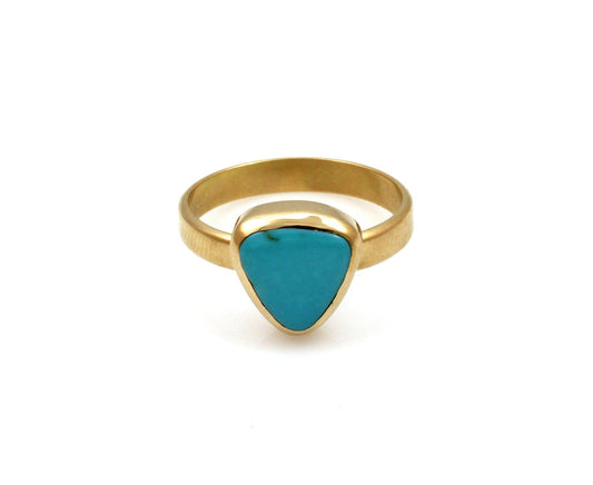 Lone Mountain Turquoise Ring-Jewelry-Chris Pruitt-Sorrel Sky Gallery
