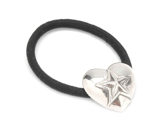 Sterling silver heart with star hair tie by Cody Sanderson