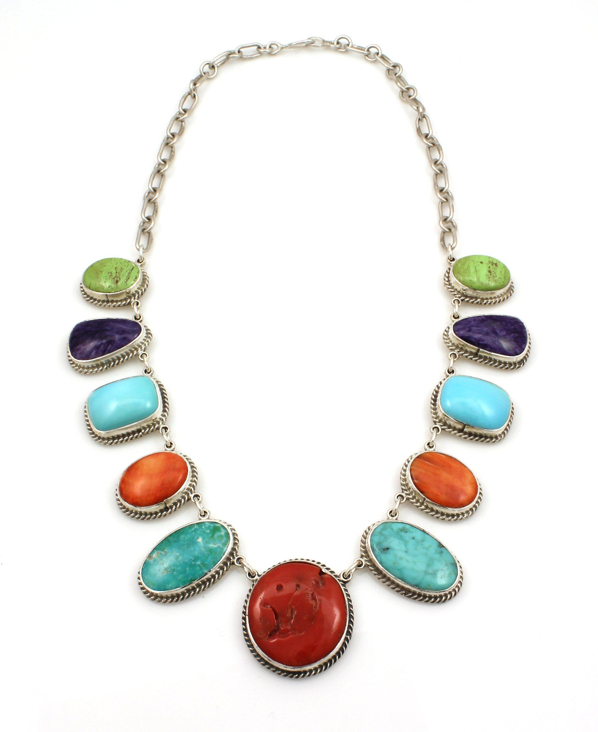 11 Stone Link Necklace-Jewelry-Don Lucas-Sorrel Sky Gallery