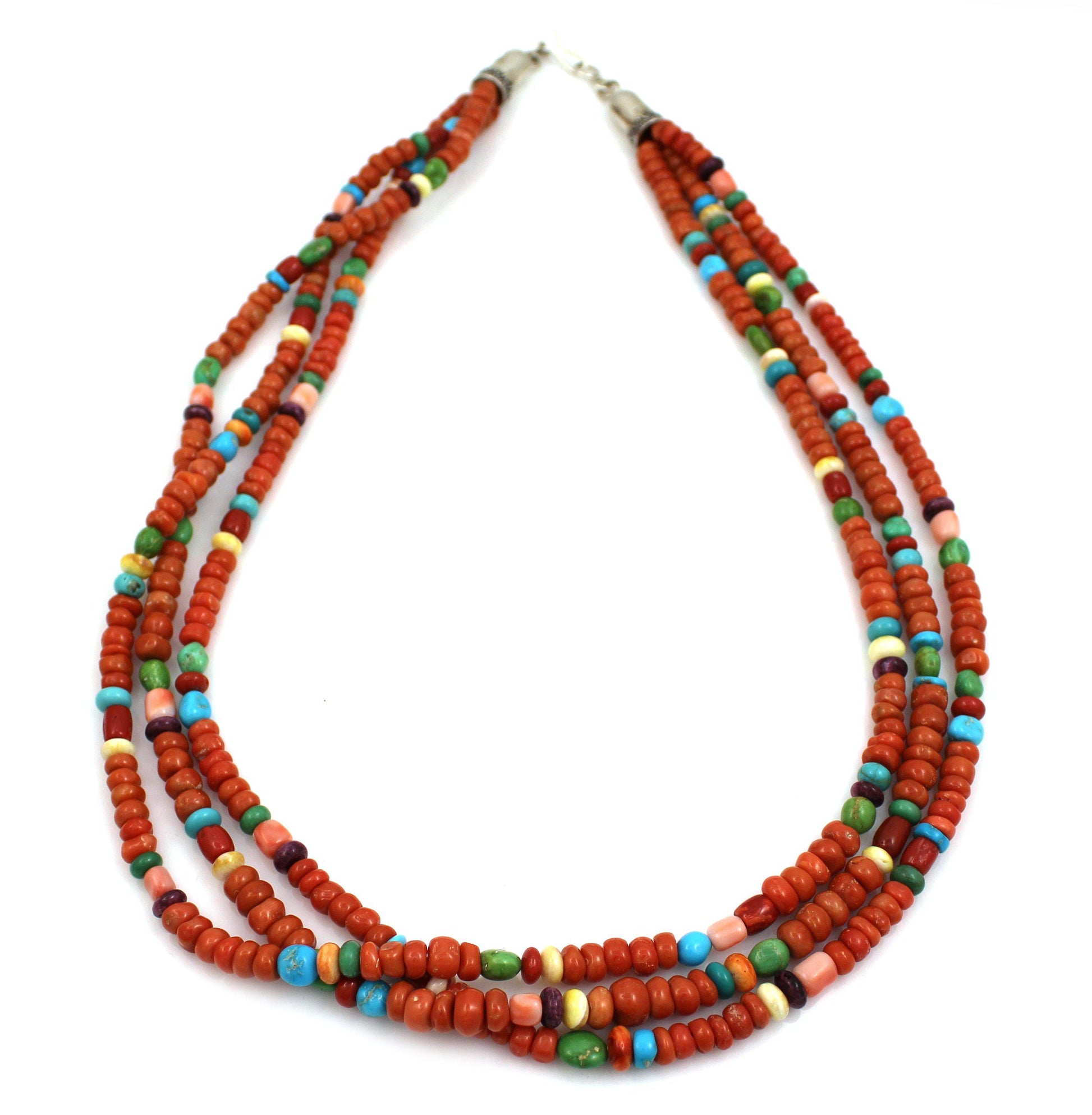 3 Strand Multi Stone Necklace-Jewelry-Don Lucas-Sorrel Sky Gallery