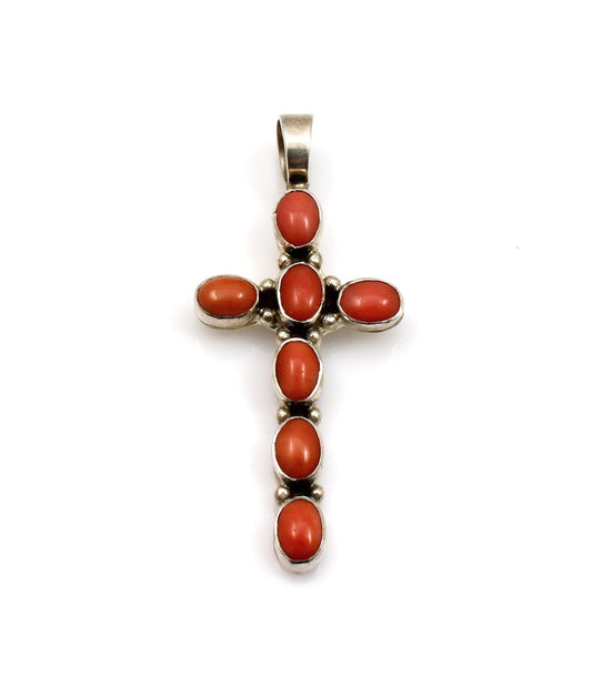 Coral Cross Pendant-Jewelry-Don Lucas-Sorrel Sky Gallery