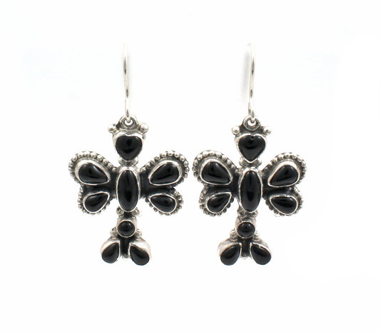 Onyx Dragonfly Earrings-Jewelry-Don Lucas-Sorrel Sky Gallery
