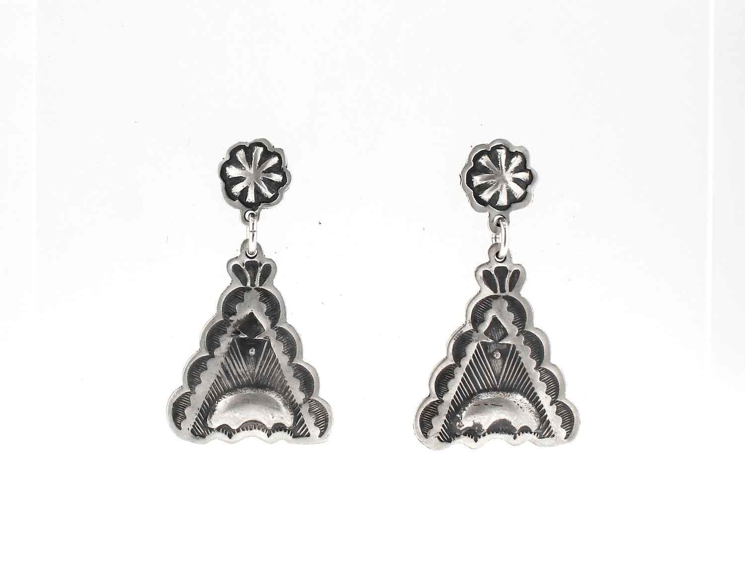 Silver Dangle Earrings-Don Lucas-Sorrel Sky Gallery-Jewelry