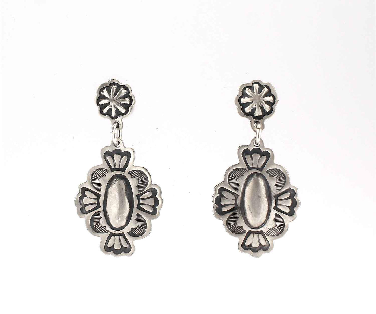 Silver Dangle Earrings-Don Lucas-Sorrel Sky Gallery-Jewelry