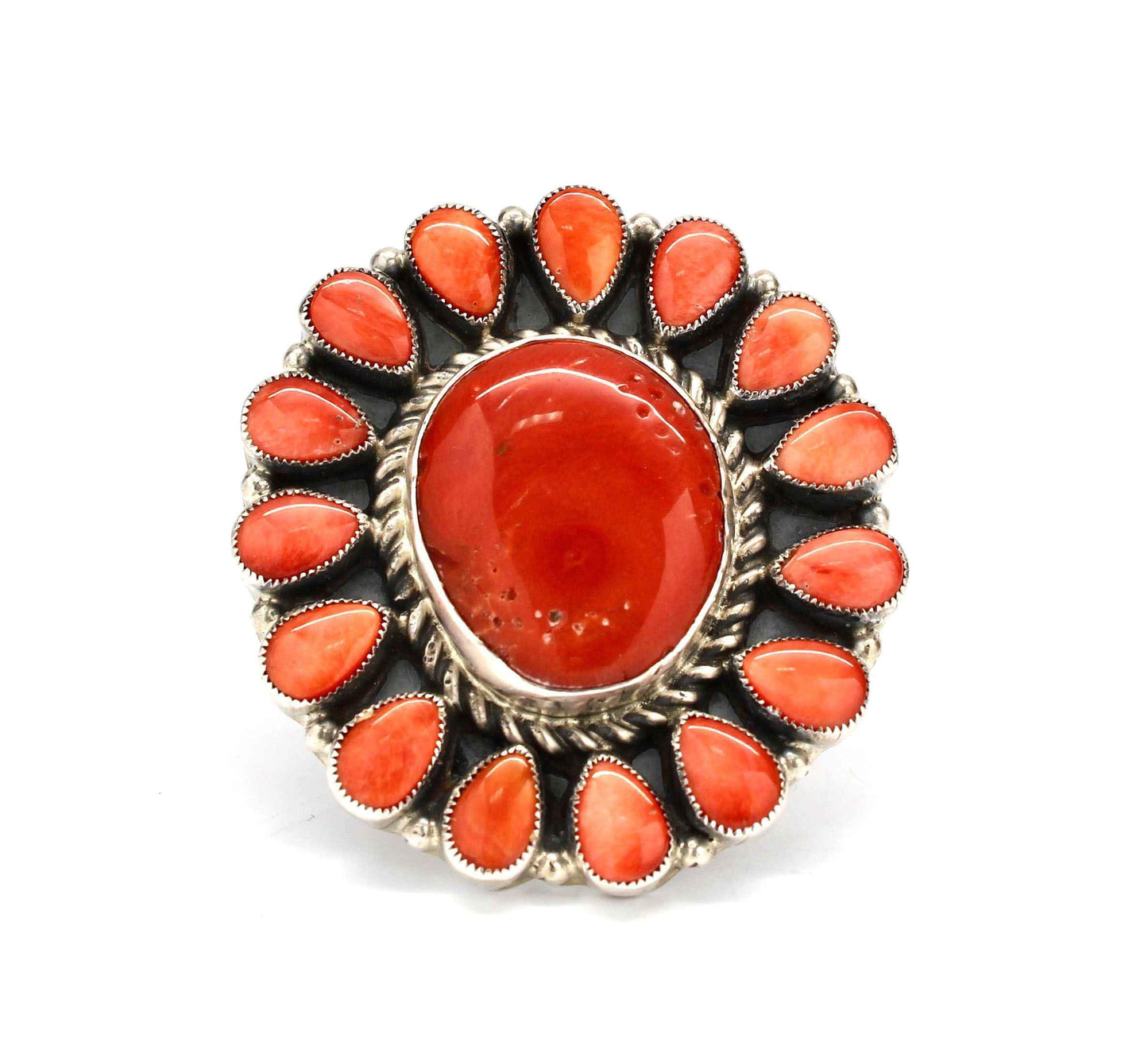 Spiny Oyster And Coral Cluster Ring-Don Lucas-Sorrel Sky Gallery-Jewelry
