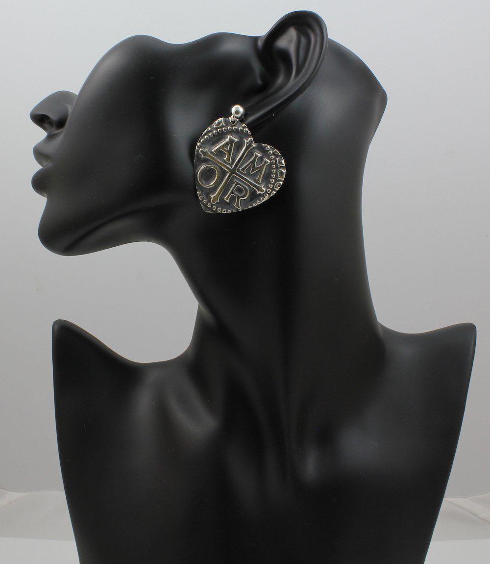Large Hear Amor Earrings-Jewelry-Doug Magnus-Sorrel Sky Gallery
