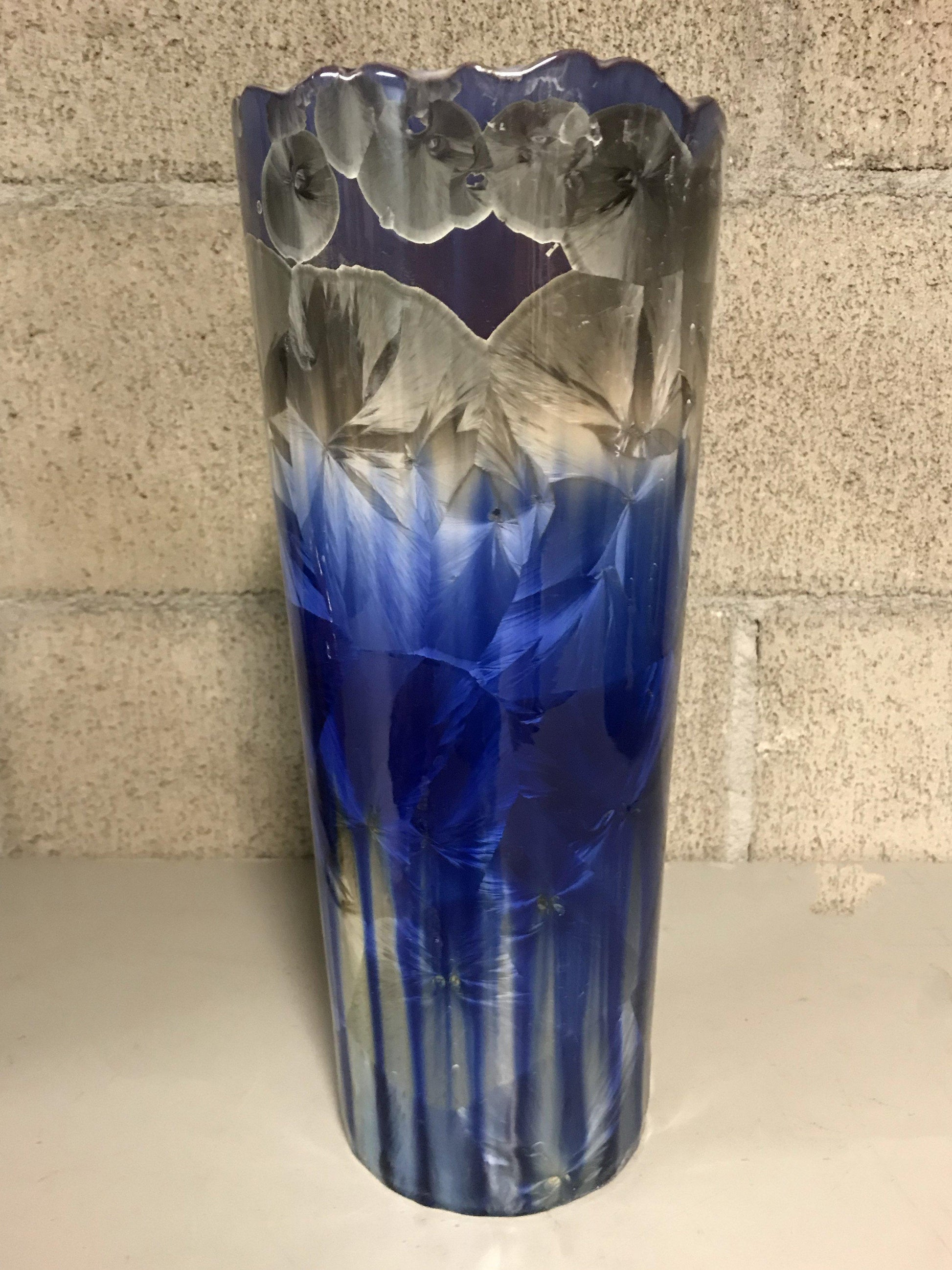 Blue and Purple Cylinder Vase-Duly Mitchell-Duly Mitchell-Sorrel Sky Gallery